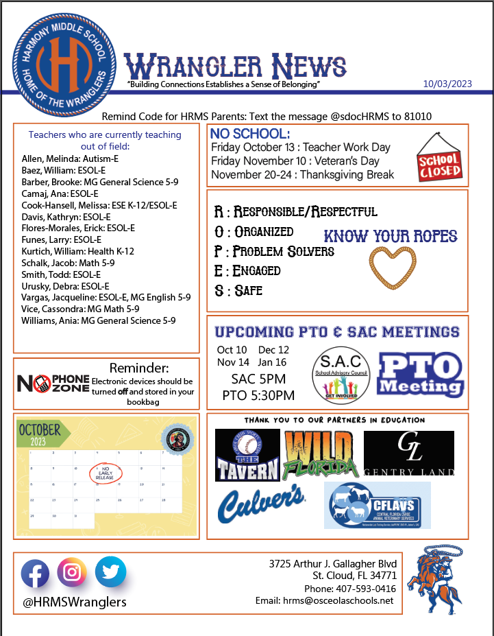 HRMS Newsletter pg1